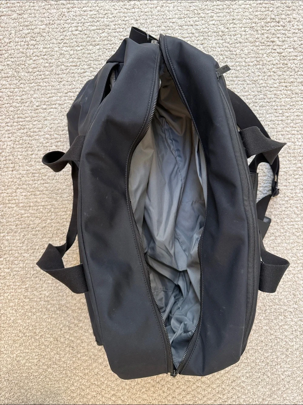 Away Black Men's Travel Duffel with Shoulder Strap